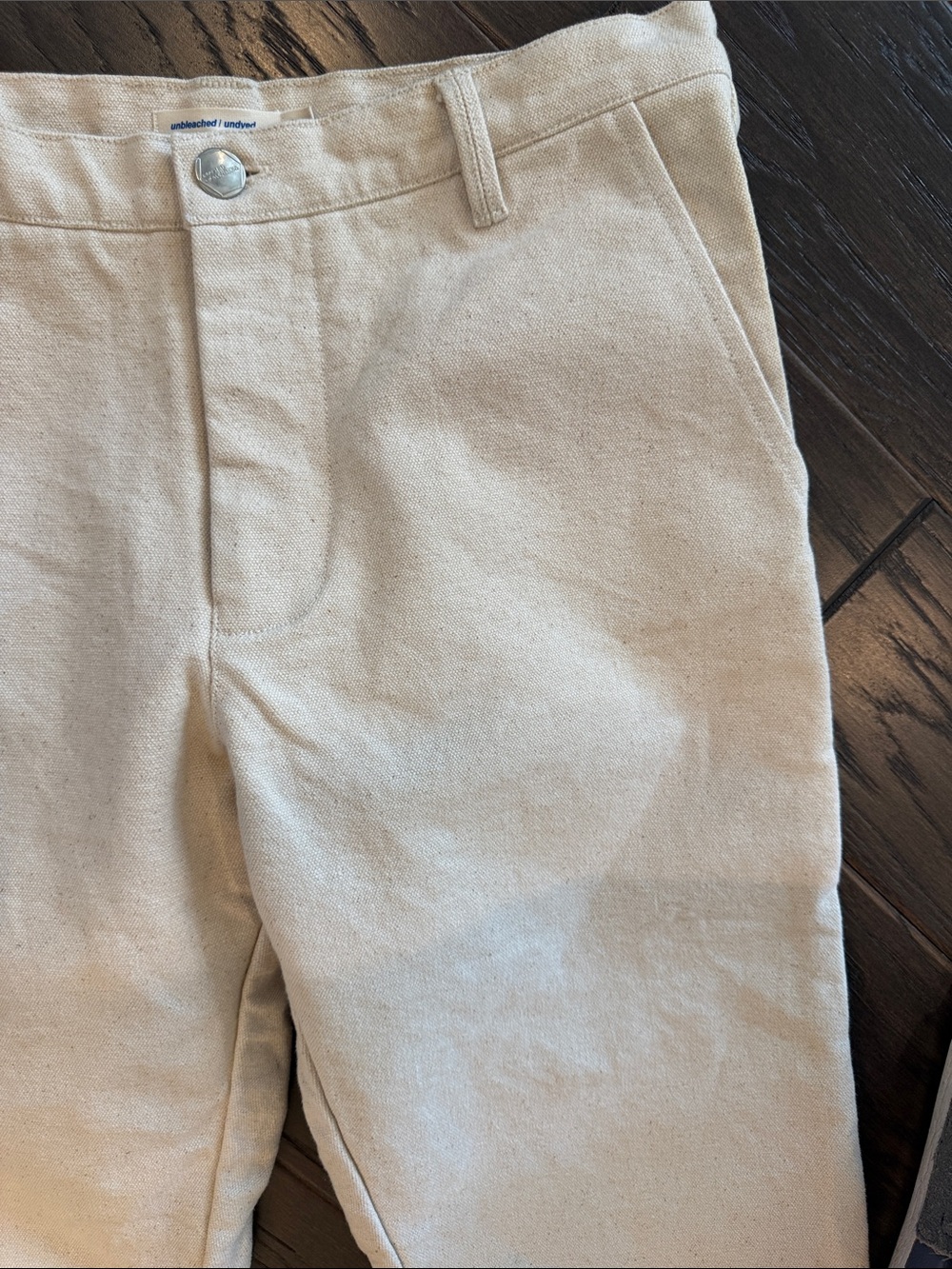 Industry of All Nations Organic Cotton Pants Unbleached Undyed Size 26 - Picture 5 of 13